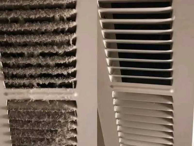 Helps reduce allergens — professional air duct cleaning result