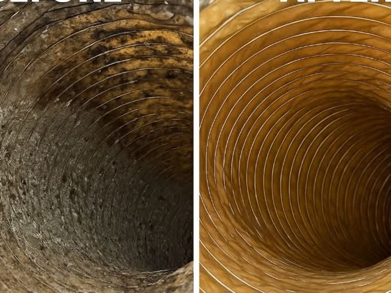 Leaves ducts visibly cleaner — professional air duct cleaning result